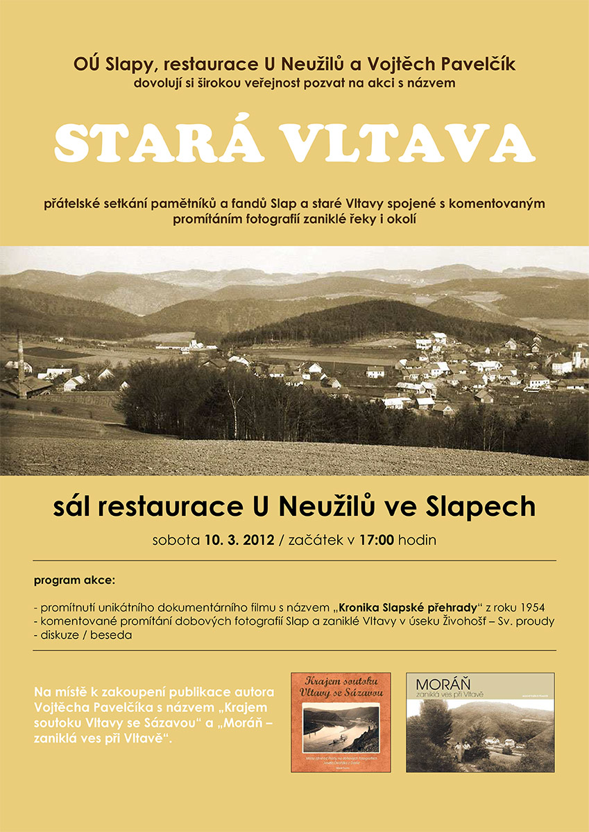 Stará Vltava / přednáška / Slapy