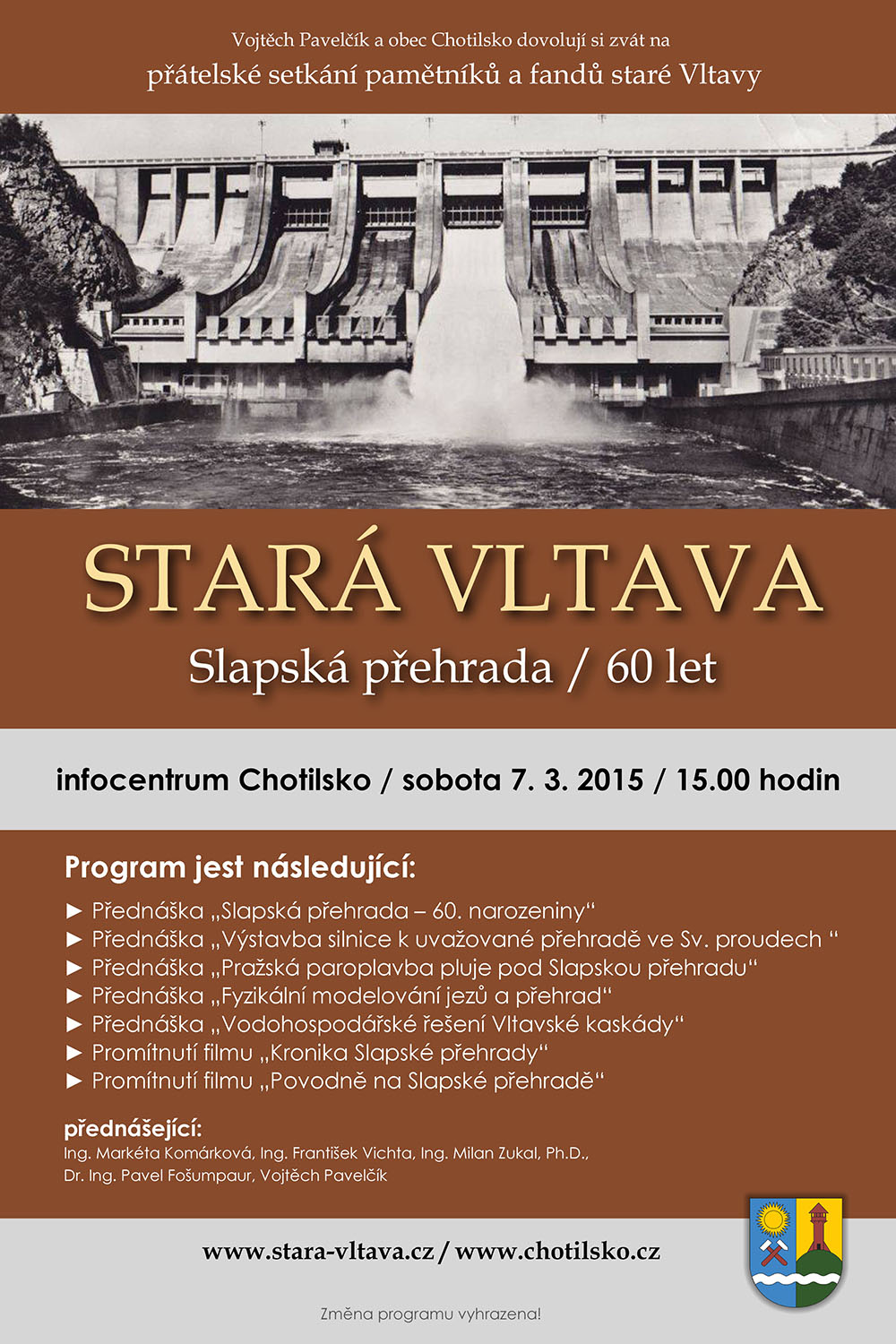 Stará Vltava / přednáška / IC Chotilsko