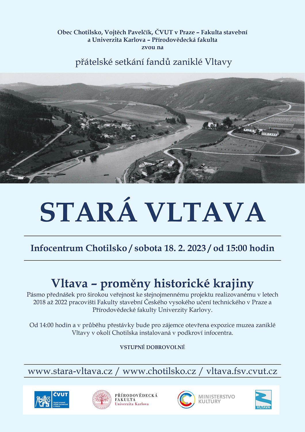 Stará Vltava / přednáška / IC Chotilsko