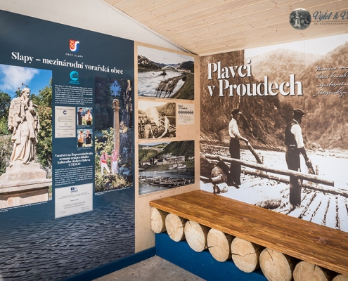 Expozice Plavci ve Svatojánských proudech ve Slapech