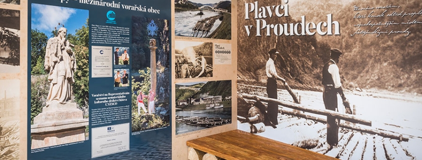 Expozice Plavci ve Svatojánských proudech ve Slapech