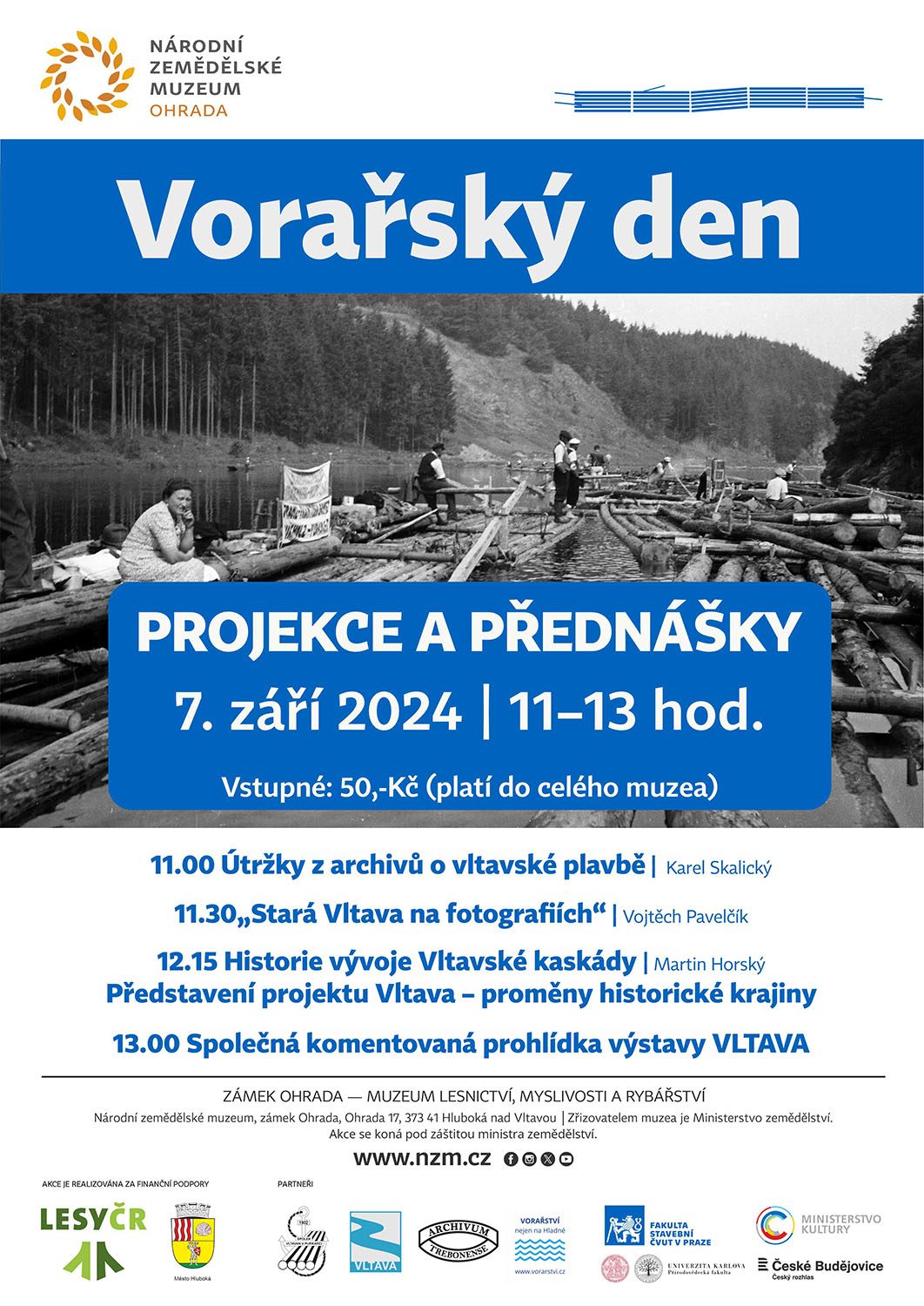 Vorařský den – projekce a přednášky / přednáška s promítáním + komentovaná prohlídka výstavy / NZM, zámek Ohrada, sobota 7. 9. 2024