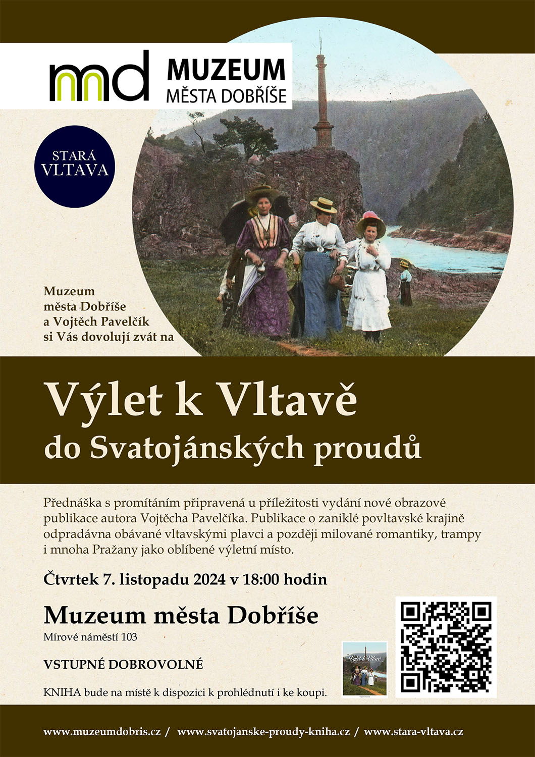Výlet k Vltavě do Svatojánských proudů / přednáška s promítáním / Dobříš, Muzeum města Dobříše / 7. 11. 2024