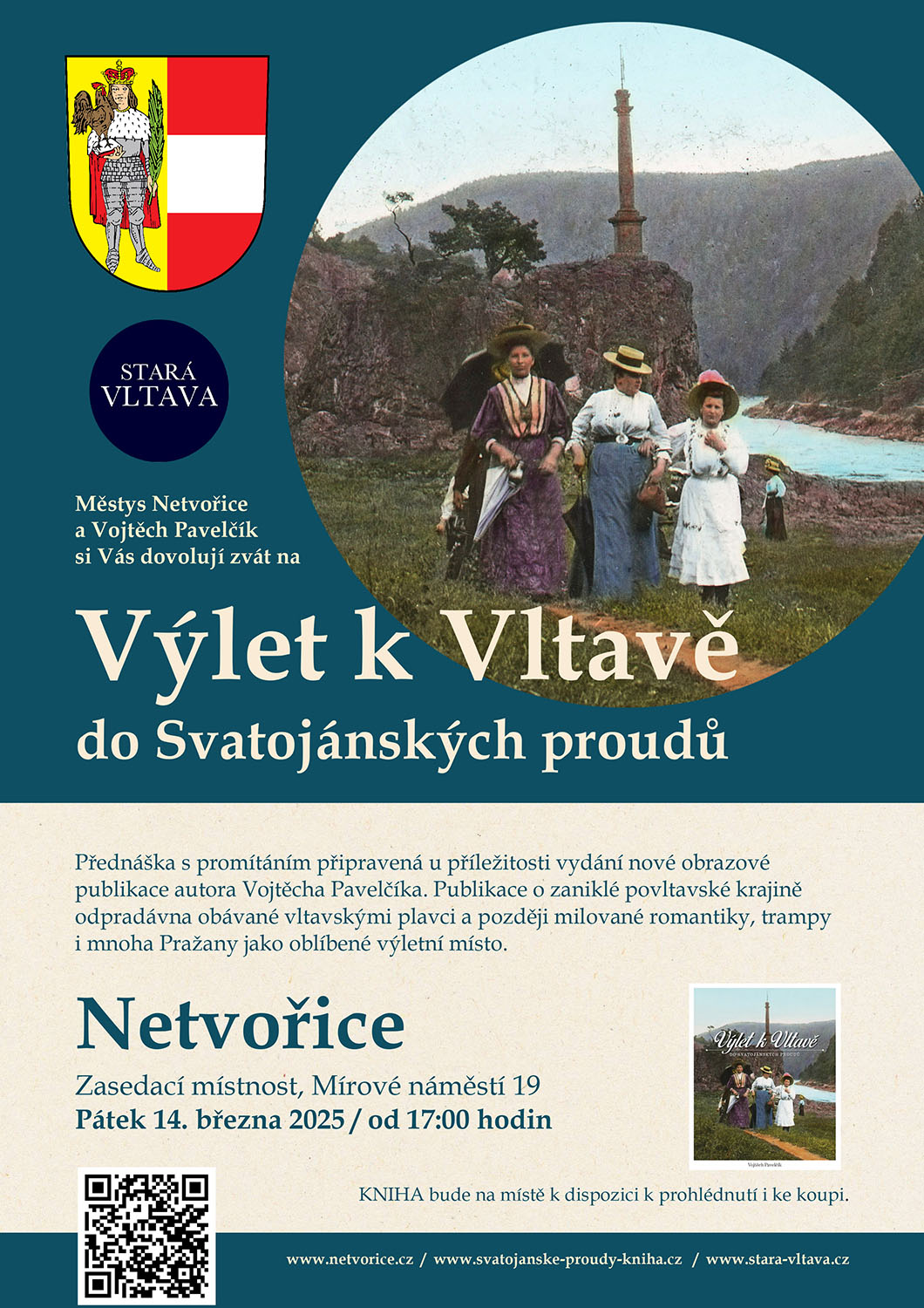 Výlet k Vltavě do Svatojánských proudů / přednáška s promítáním / Netvořice / 14. 3. 2025