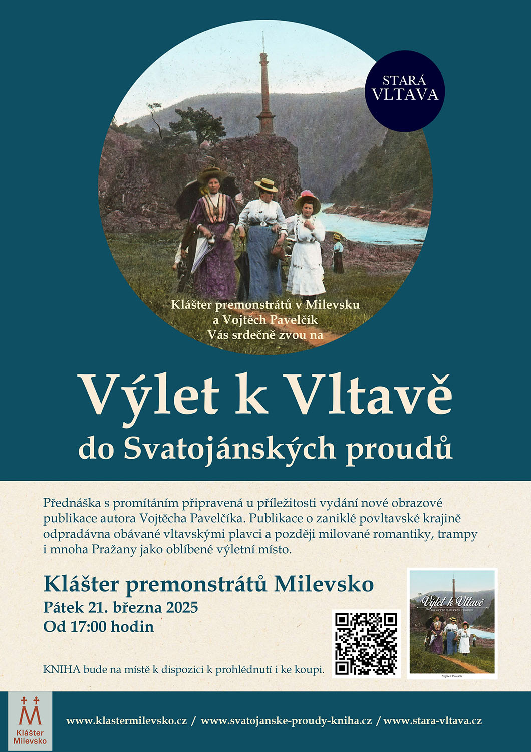 Výlet k Vltavě do Svatojánských proudů / přednáška s promítáním / Milevsko / 21. 3. 2025